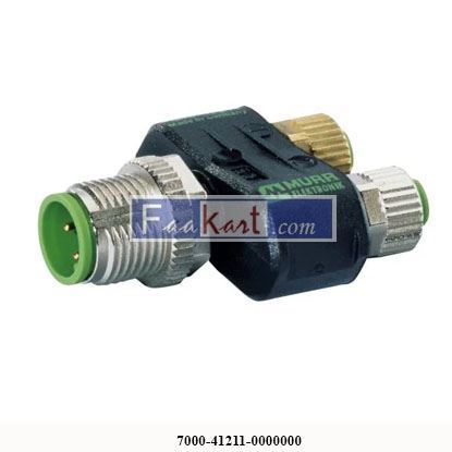 Picture of 7000-41211-0000000  MURR  T-COUPLER SLIMLINE M12 MALE / 2X M8 FEMALE