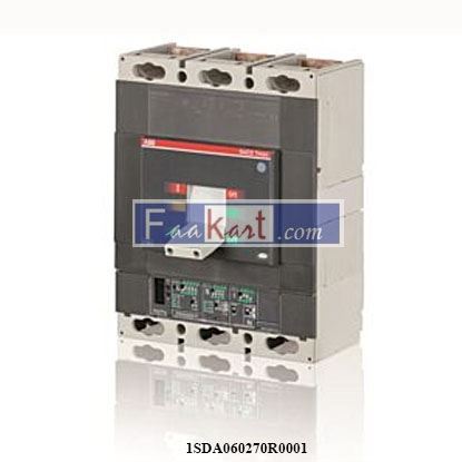 Picture of T6N 800 PR222DS/P-LSI IN=800 3P F F  1SDA060270R0001 MOLDED CASE CIRCUIT BREAKER