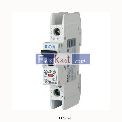 Picture of FAZ-C2/1-NA-DC  113752 Eaton Moeller  Miniature circuit breaker