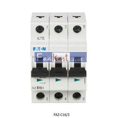 Picture of FAZ-C16/3 EATON ELECTRIC  miniature circuit breaker