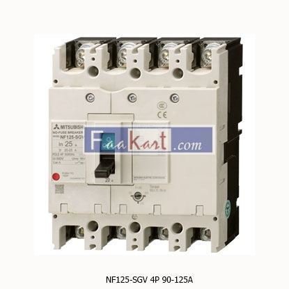 Picture of NF125-SGV 4P 90-125A 254925 MITSUBISHI  Circuit breaker