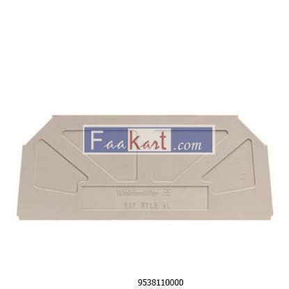 Picture of 9538110000   Weidmuller End plate for terminals dark beige Height 82.2 mm