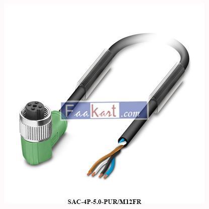 Picture of SAC-4P- 5,0-PUR/M12FR - PHOENIX CONTACT Sensor/actuator cable 1668247