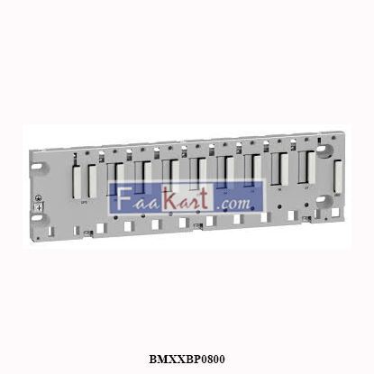Picture of BMXXBP0800 SCHNEIDER ELECTRIC rack M340 - 8 slots - panel, plate or DIN rail mounting