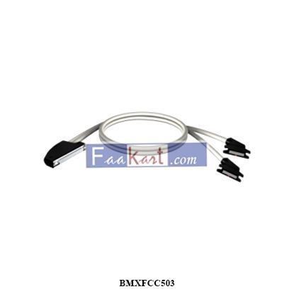 Picture of BMXFCC503 SCHNEIDER ELECTRIC cord set - 40-way terminal - 2 x HE10 connector - for M340 I/O - 5 m