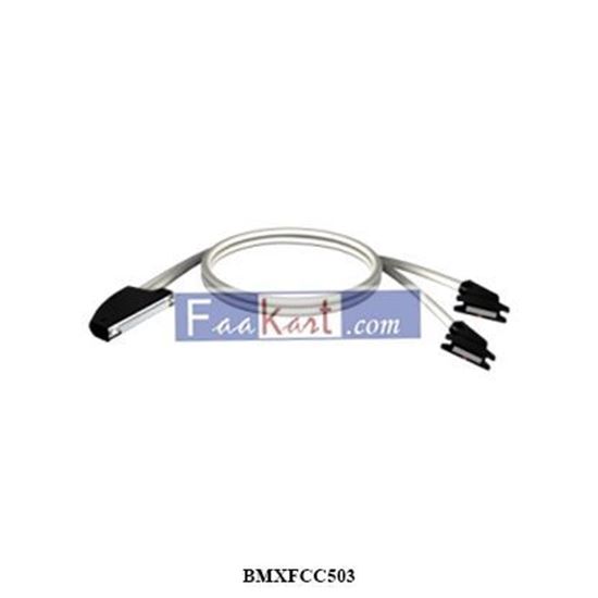 Picture of BMXFCC503 SCHNEIDER ELECTRIC cord set - 40-way terminal - 2 x HE10 connector - for M340 I/O - 5 m