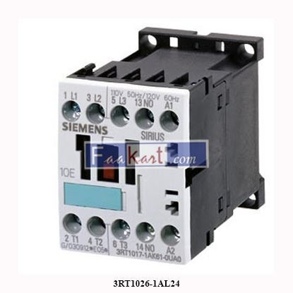 Picture of 3RT1026-1AL24  SIEMENS CONTACTOR, AC-3 11 KW / 400 V