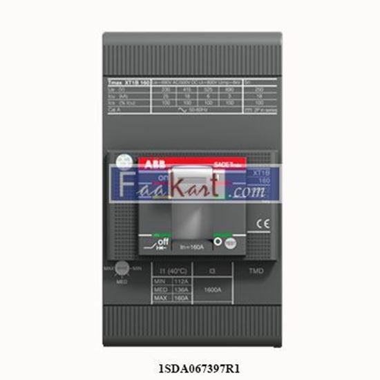 Picture of 1SDA067397R1   XT1C 160 TMD 100-1000 3p F F ABB CIRCUIT BREAKER