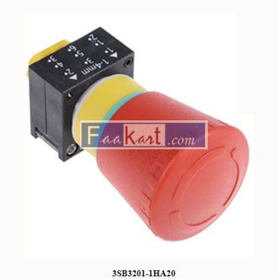 Picture of 3SB3201-1HA20  SIEMENS PUSHBUTTON MUSHROOM HEAD