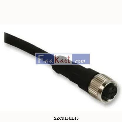 Picture of XZCP1141L10 Female - M12 - 4-pin - straight prewired connector - cable 10 m