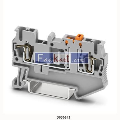 Picture of 3036343 Phoenix Contact  Series Knife Disconnect Terminal Block Grey