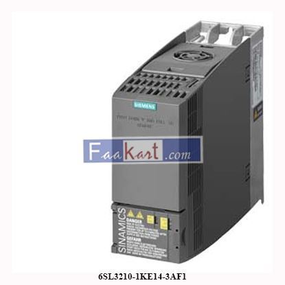 Picture of 6SL3210-1KE14-3AF1 SIEMENS Inverter Drive, 1.5 kW, 3 Phase, 400 V ac, 4.1 A, SINAMICS G120C Series