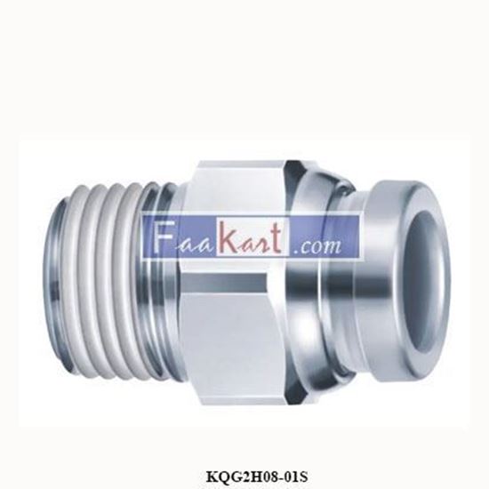 Picture of KQG2H08-01S SMC  fitting, sus, male connect, KQG STAINLESS STEEL FITTING