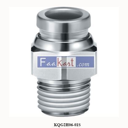 Picture of KQG2H06-01S  SMC fitting, sus, male connect, KQG STAINLESS STEEL FITTING