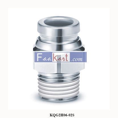 Picture of KQG2H06-02S SMC  fitting, sus, male connect, KQG STAINLESS STEEL FITTING