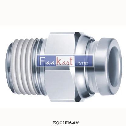 Picture of KQG2H08-02S  SMC  fitting, sus, male connect, KQG STAINLESS STEEL FITTING