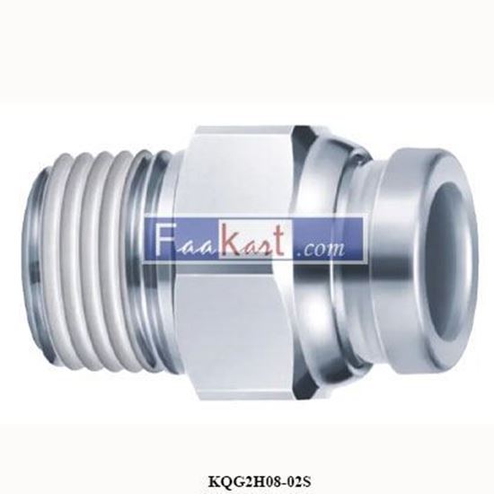 Picture of KQG2H08-02S  SMC  fitting, sus, male connect, KQG STAINLESS STEEL FITTING