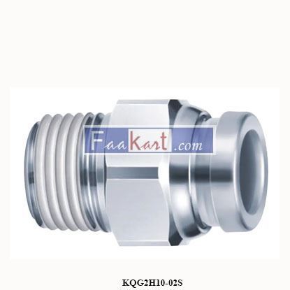 Picture of KQG2H10-02S  SMC  fitting, male connector s/s, KQG STAINLESS STEEL FITTING