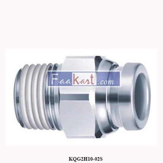 Picture of KQG2H10-02S  SMC  fitting, male connector s/s, KQG STAINLESS STEEL FITTING