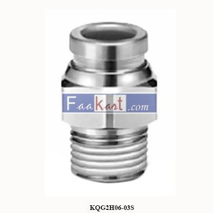Picture of KQG2H06-03S  SMC  fitting, sus, male connect, KQG STAINLESS STEEL FITTING