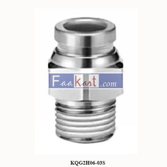 Picture of KQG2H06-03S  SMC  fitting, sus, male connect, KQG STAINLESS STEEL FITTING