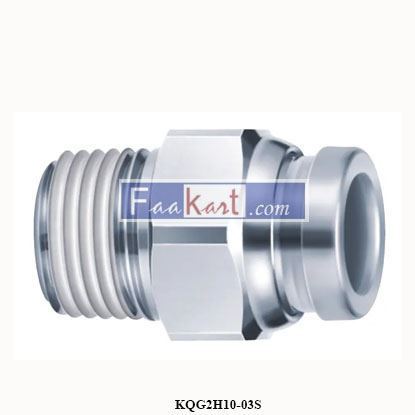Picture of KQG2H10-03S  SMC  fitting, male connector s/s, KQG STAINLESS STEEL FITTING