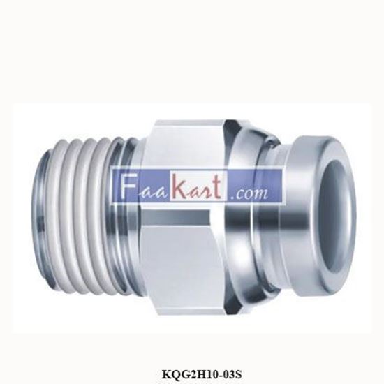 Picture of KQG2H10-03S  SMC  fitting, male connector s/s, KQG STAINLESS STEEL FITTING