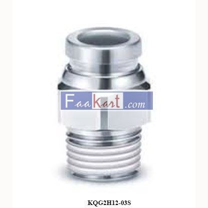 Picture of KQG2H12-03S  SMC fitting, male connector, KQG STAINLESS STEEL FITTING