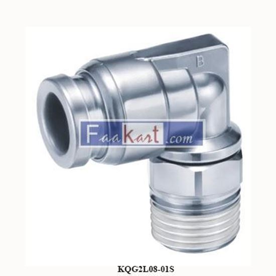 Picture of KQG2L08-01S  SMC   fitting, sus, male elbow, KQG STAINLESS STEEL FITTING