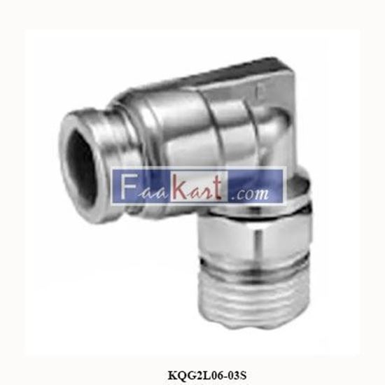 Picture of KQG2L06-03S  SMC  fitting, sus, male elbow, KQG STAINLESS STEEL FITTINGC