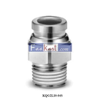 Picture of KQG2L10-04S  SMC  fitting, sus, male elbow, KQG STAINLESS STEEL FITTING