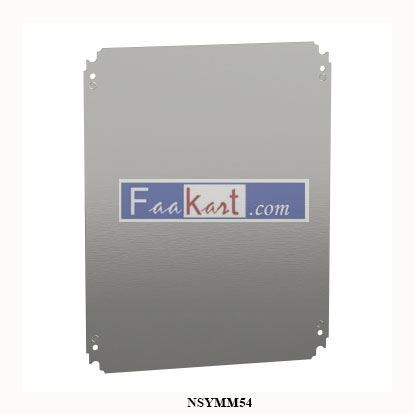 Picture of NSYMM54  SCHNEIDER  Plain mounting plate H500xW400mm made of galvanised sheet steel