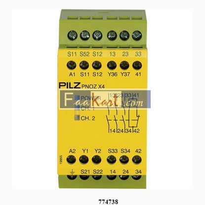 Picture of PNOZ X4 230VAC 3n/o 1n/c  774738  PILZ  Safety relay