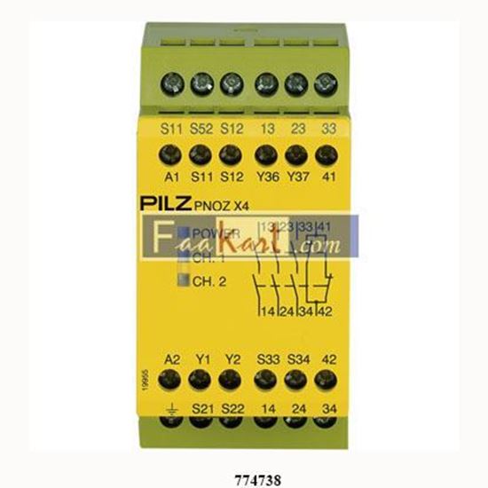 Picture of PNOZ X4 230VAC 3n/o 1n/c  774738  PILZ  Safety relay