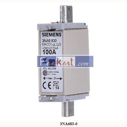 Picture of 3NA6830 SIEMENS  LV HRC fuse element