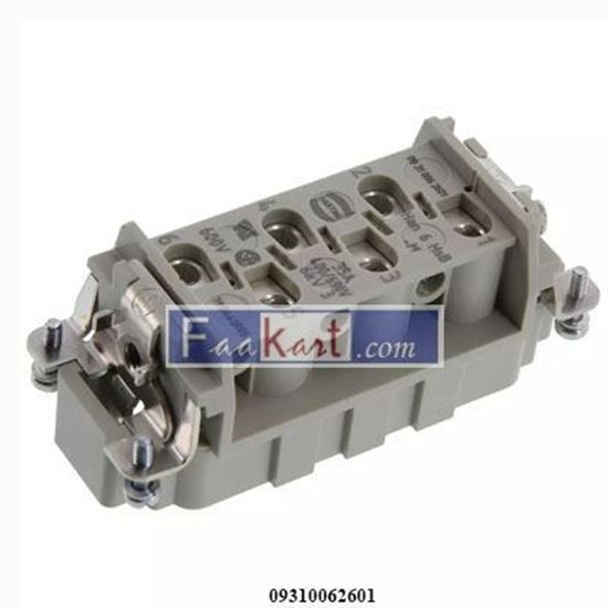 Picture of 09310062601 HARTING Male Insert Gray 6+Ground Position Screw