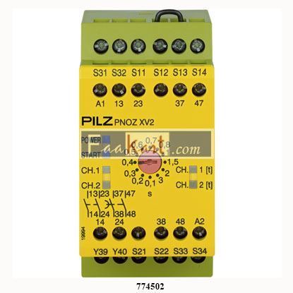 Picture of 774502  Pilz  Safety Relay  PNOZ XV2 3/24VDC 2N/O 2N/OT