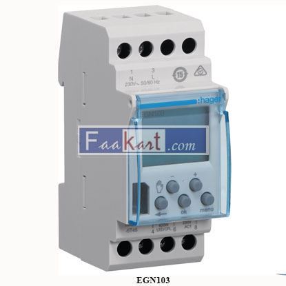 Picture of EGN103  HAGER  channel digital time switch weekly cycle