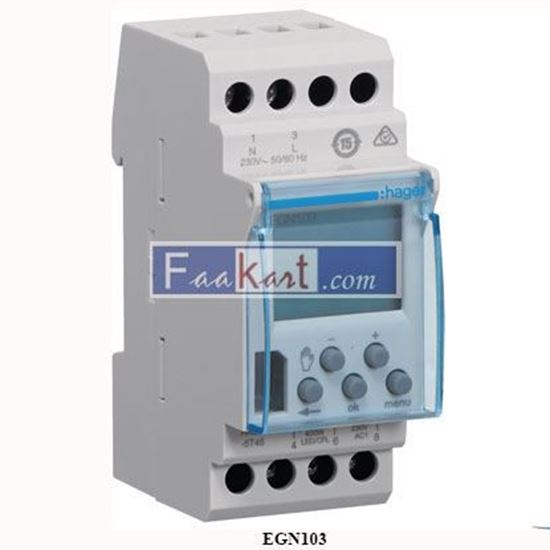 Picture of EGN103  HAGER  channel digital time switch weekly cycle