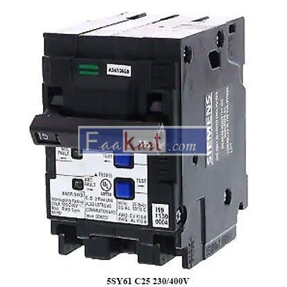 Picture of 5SY61 C25 230/400V  SIEMENS  MINATURE CIRCUIT BREAKER